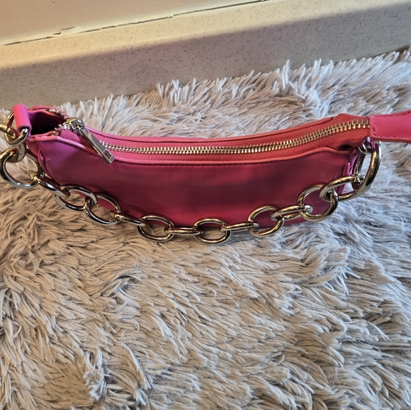 Pull & Bear Pink Bag with Chain Strap - Picture 8 of 14